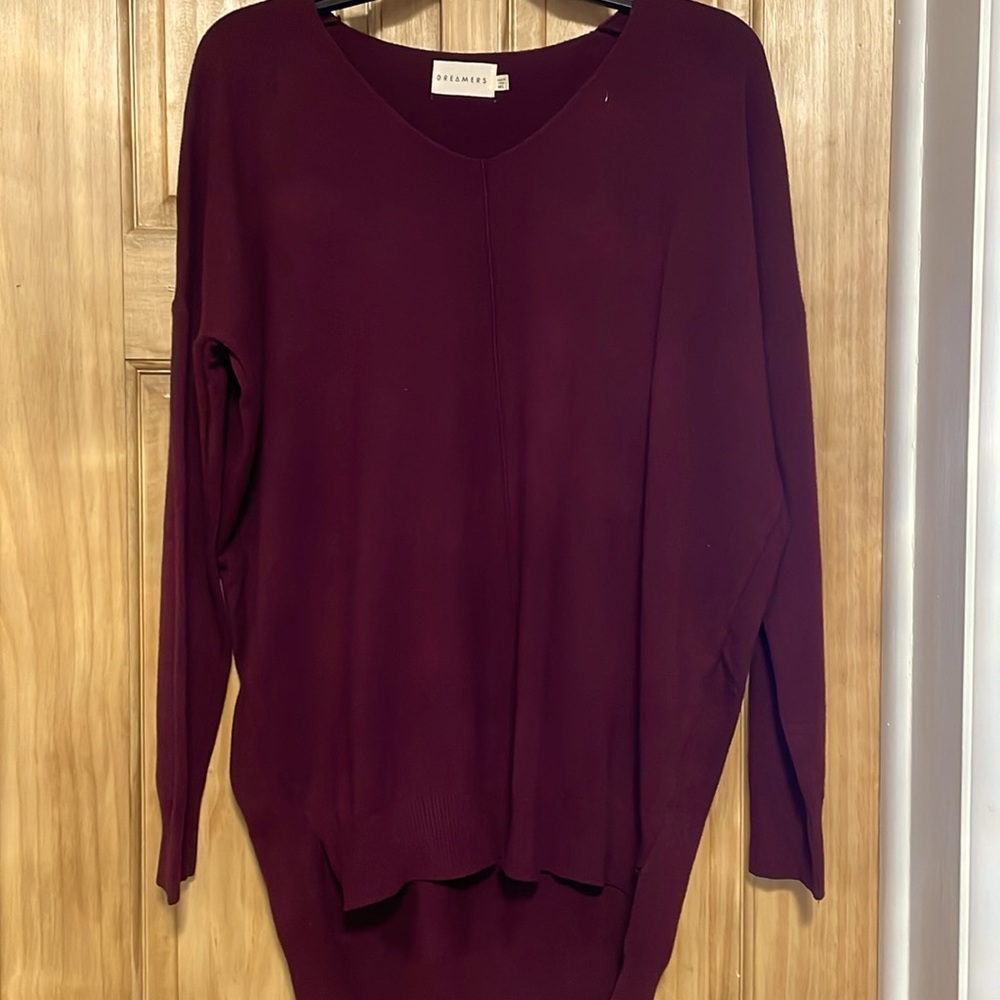 Dreamers, Burgundy Sweater, size M/L